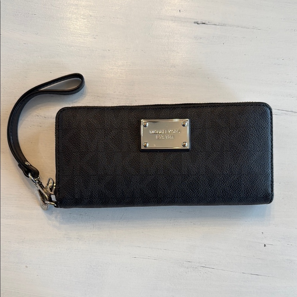 Michael Kors Black Wallet with Silver Accents
